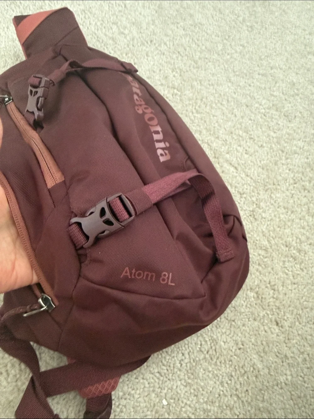 Patagonia Maroon Sling Pack with Front Straps - Picture 5 of 5